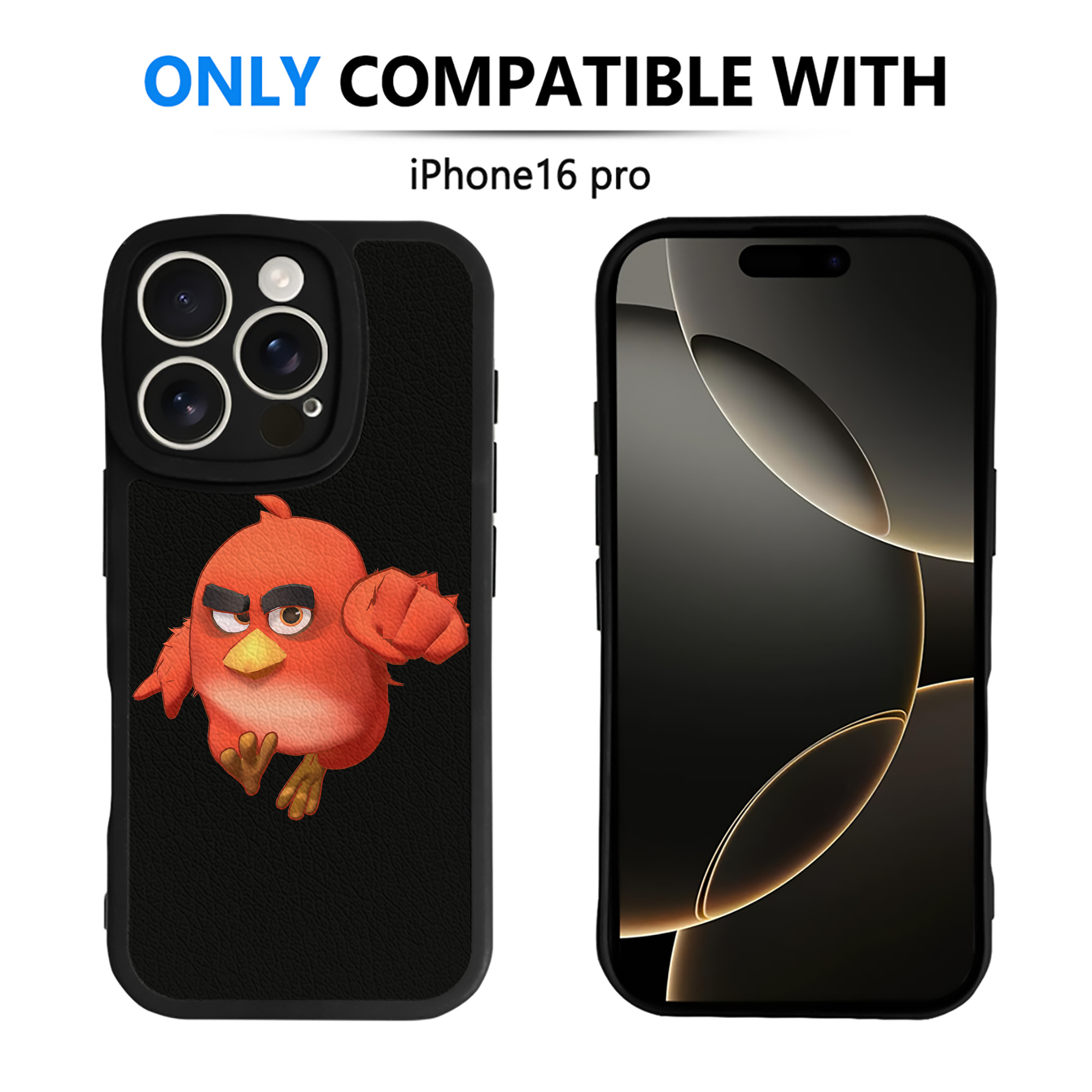 （画像用） Angry Birds アングリーバード 【iPhone 16シリーズ対応】シリコンスマホケース（レザー調） 材質：シリコン
